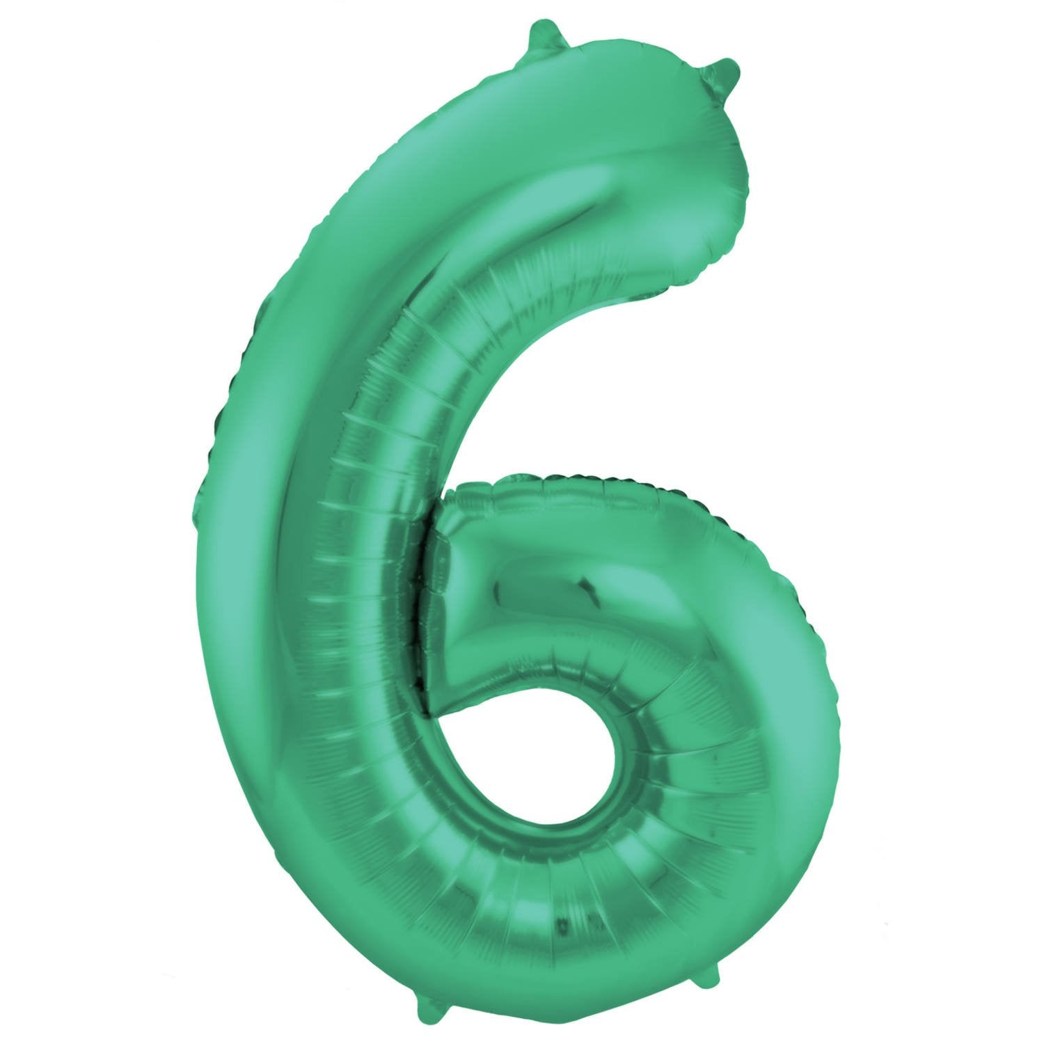 Ballon chiffre 6, 86 cm, vert mat