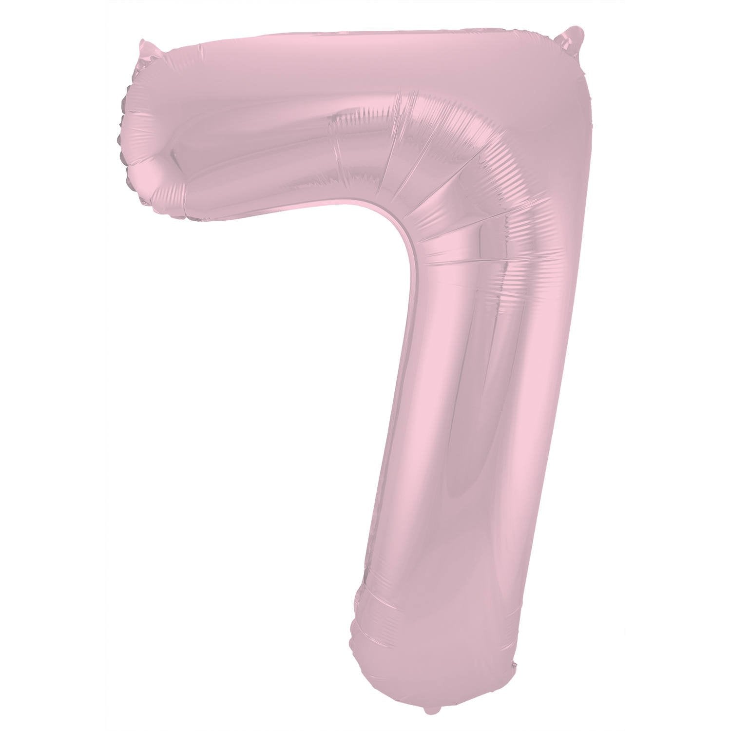 Ballon chiffre 7 86 cm rose pastel