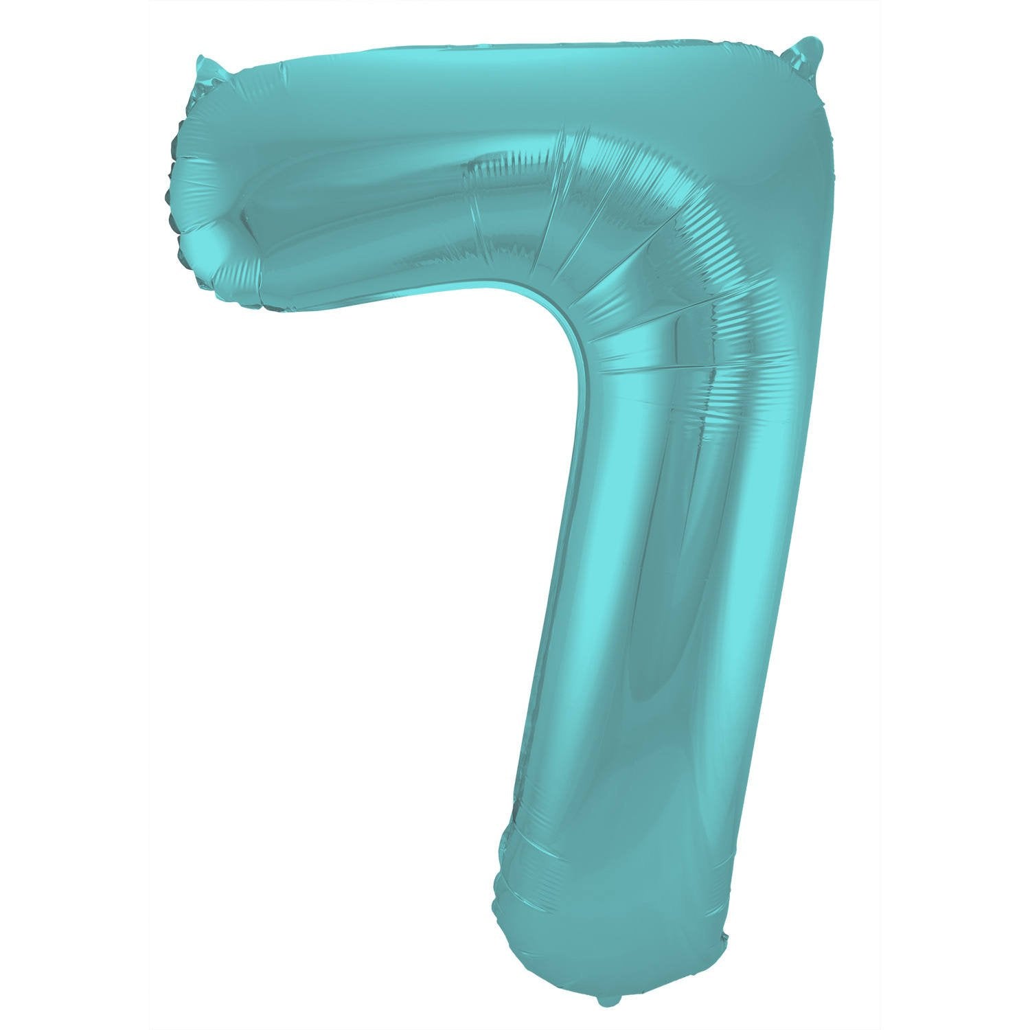 Ballon chiffre 7, 86 cm, turquoise mat