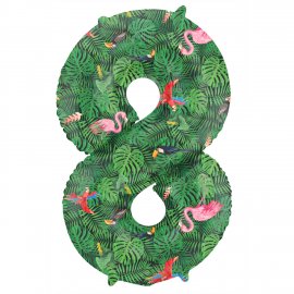 Ballon numéro 8 Jungle Vibe 86 cm