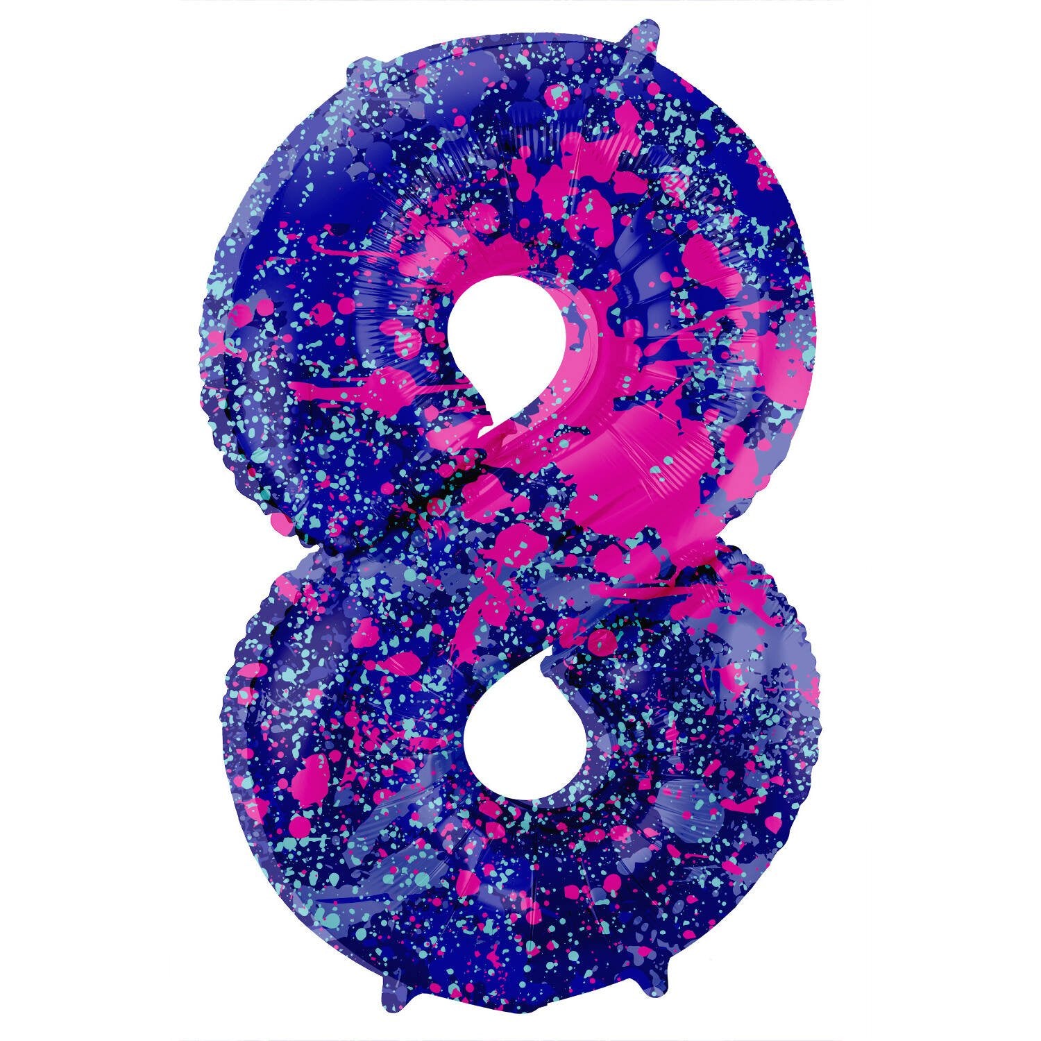Palloncino numero 8 con spruzzi di vernice da 86 cm