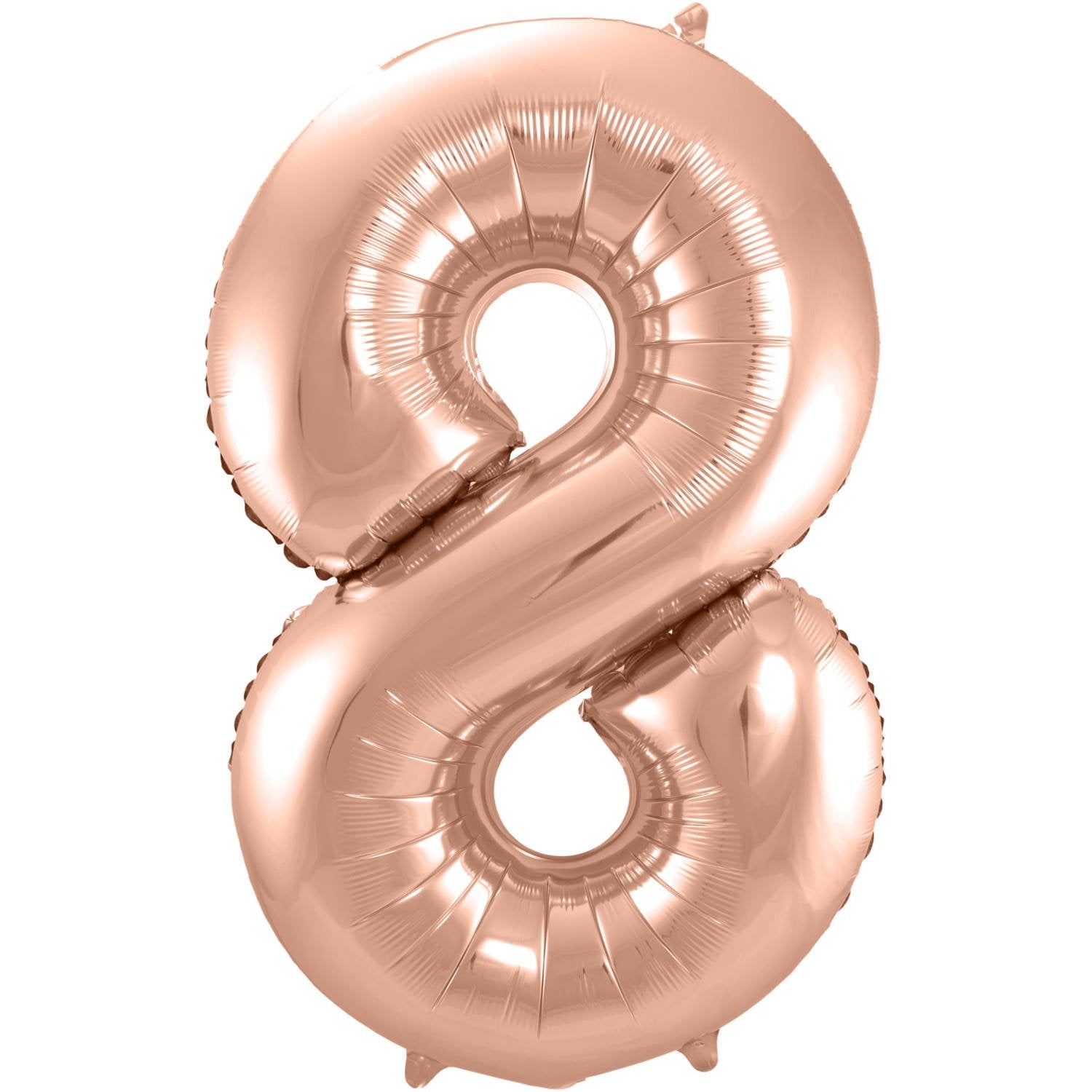 Ballon chiffre 8 86 cm or rose