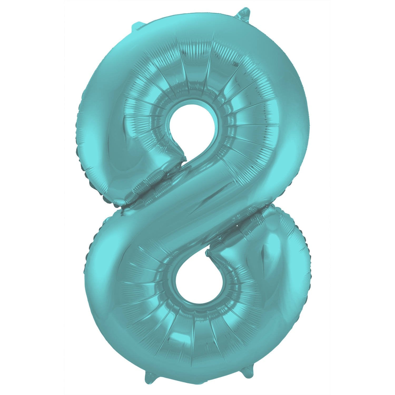 Ballon chiffre 8, 86 cm, turquoise mat