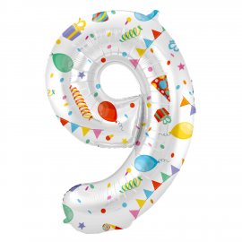 Globo Número 9 Joyful Party 86 cm