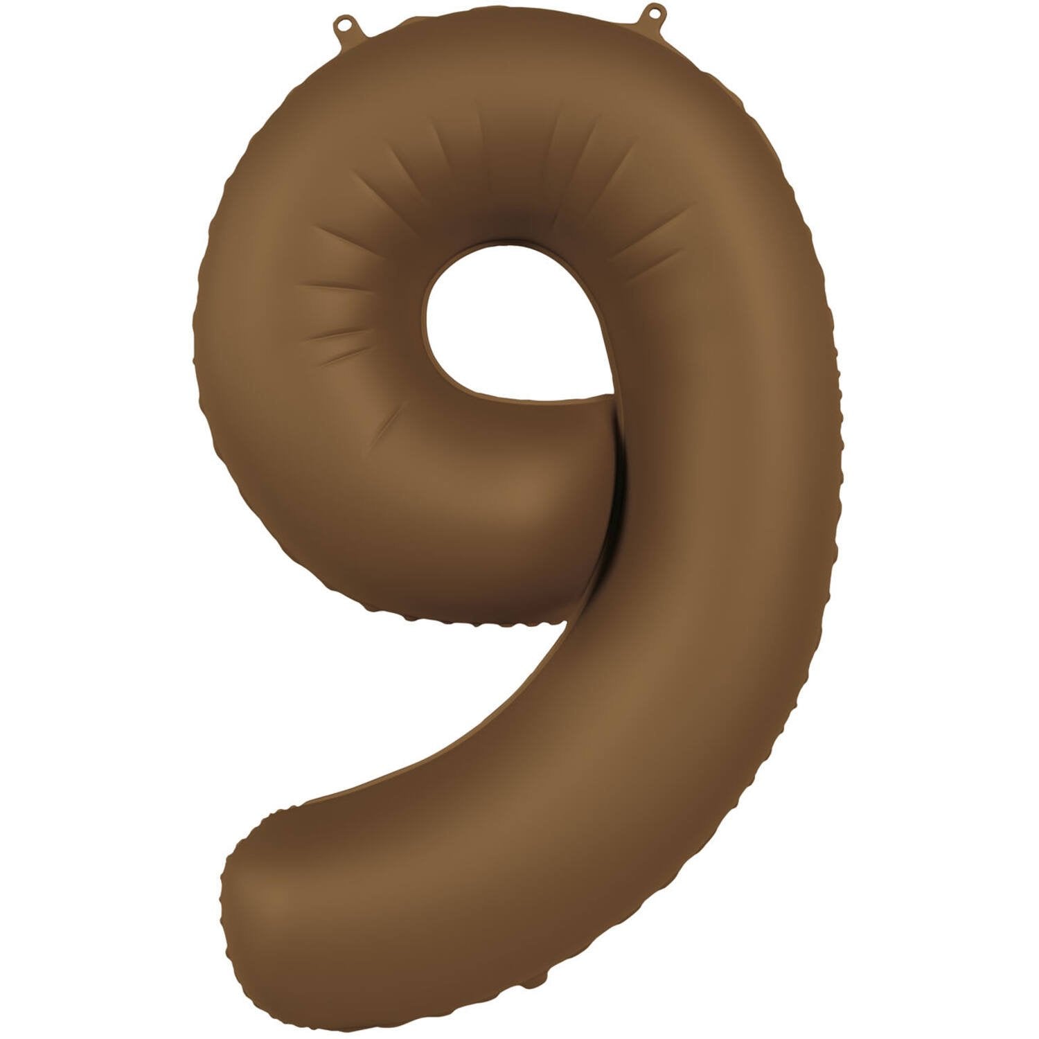 Ballon numéro 9, marron chocolat ultra mat, 86 cm