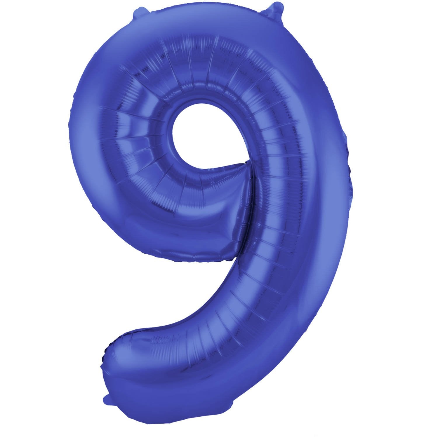 Ballon chiffre 9 86 cm bleu mat