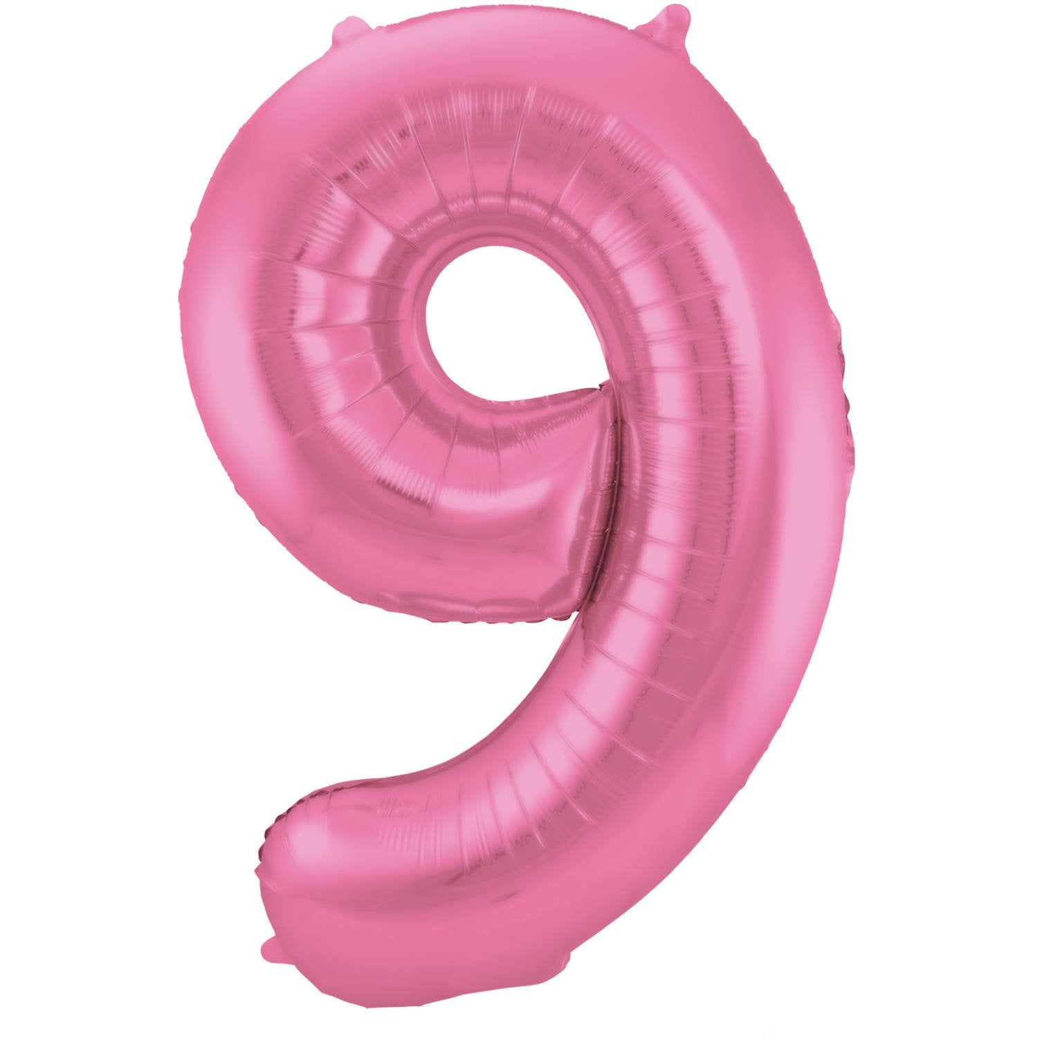 Ballon chiffre 9 86 cm rose mat