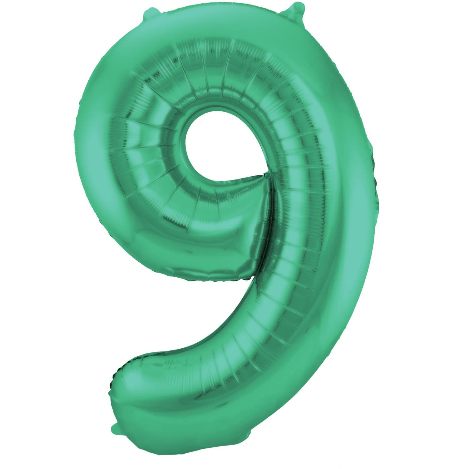 Ballon chiffre 9, 86 cm, vert mat