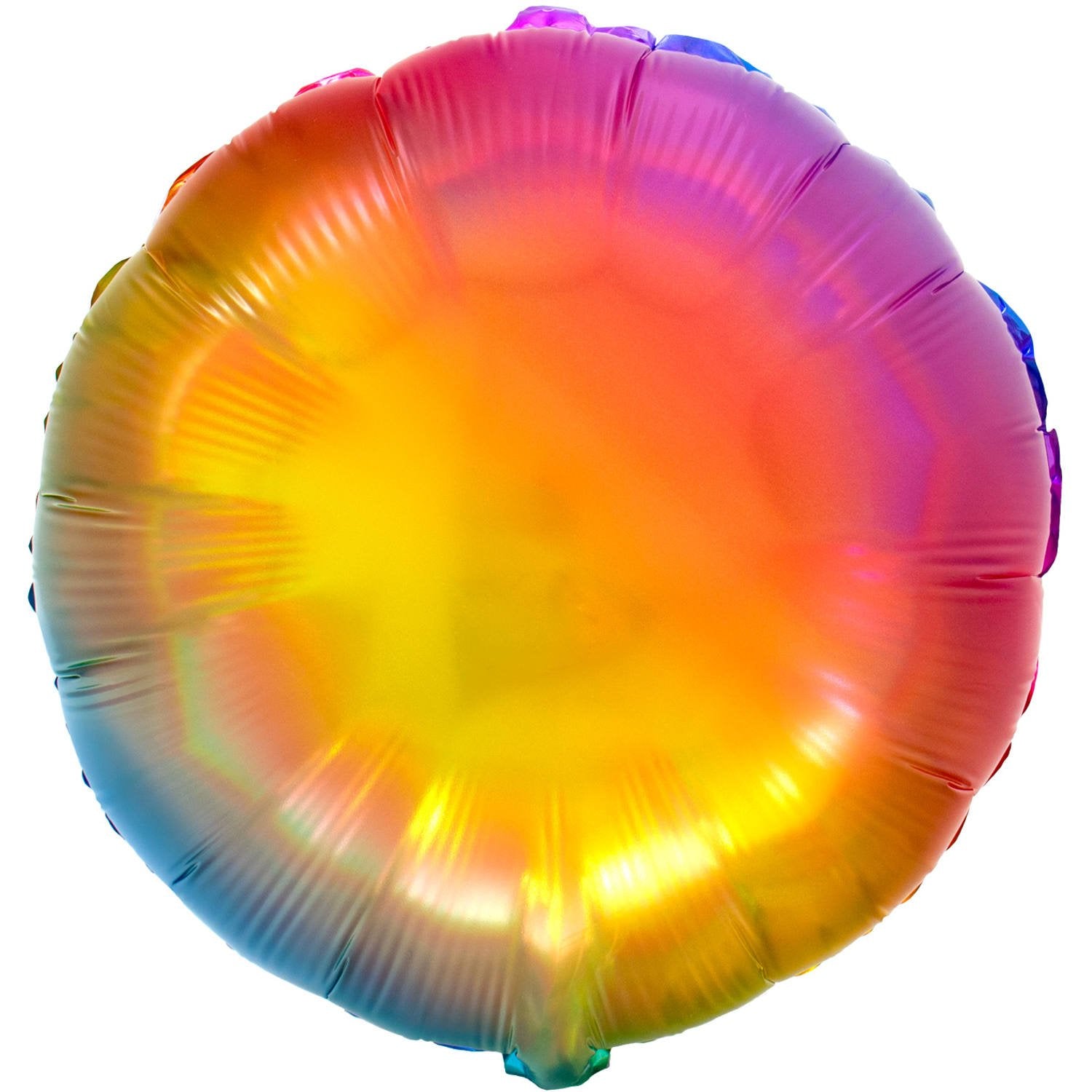 Ballon rond en aluminium arc-en-ciel 45 cm