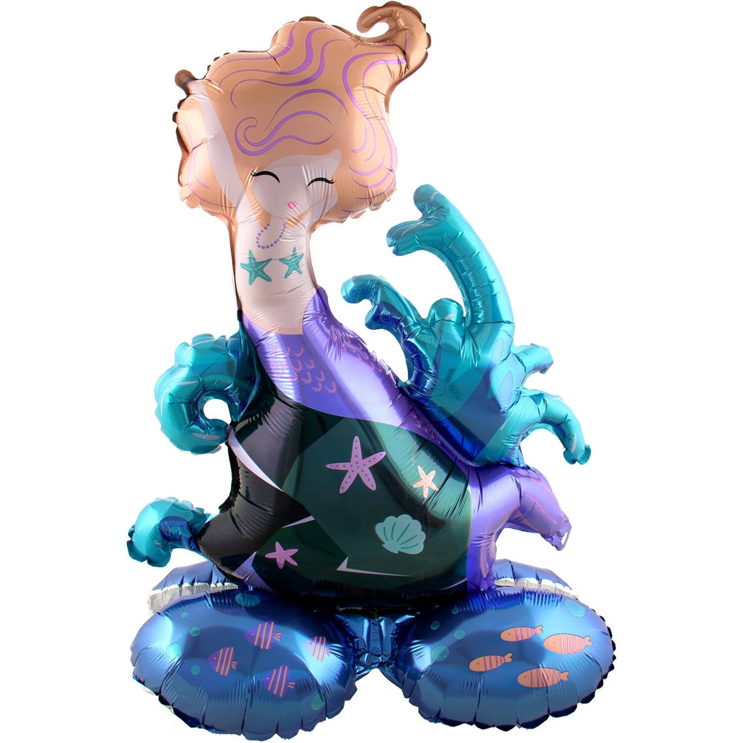 Palloncino a forma di sirena con supporto 55 x 80 cm