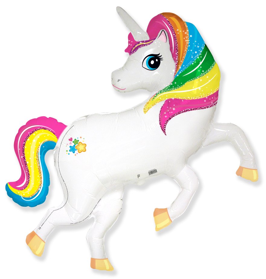 Palloncino Unicorno Arcobaleno 105 x 101 cm