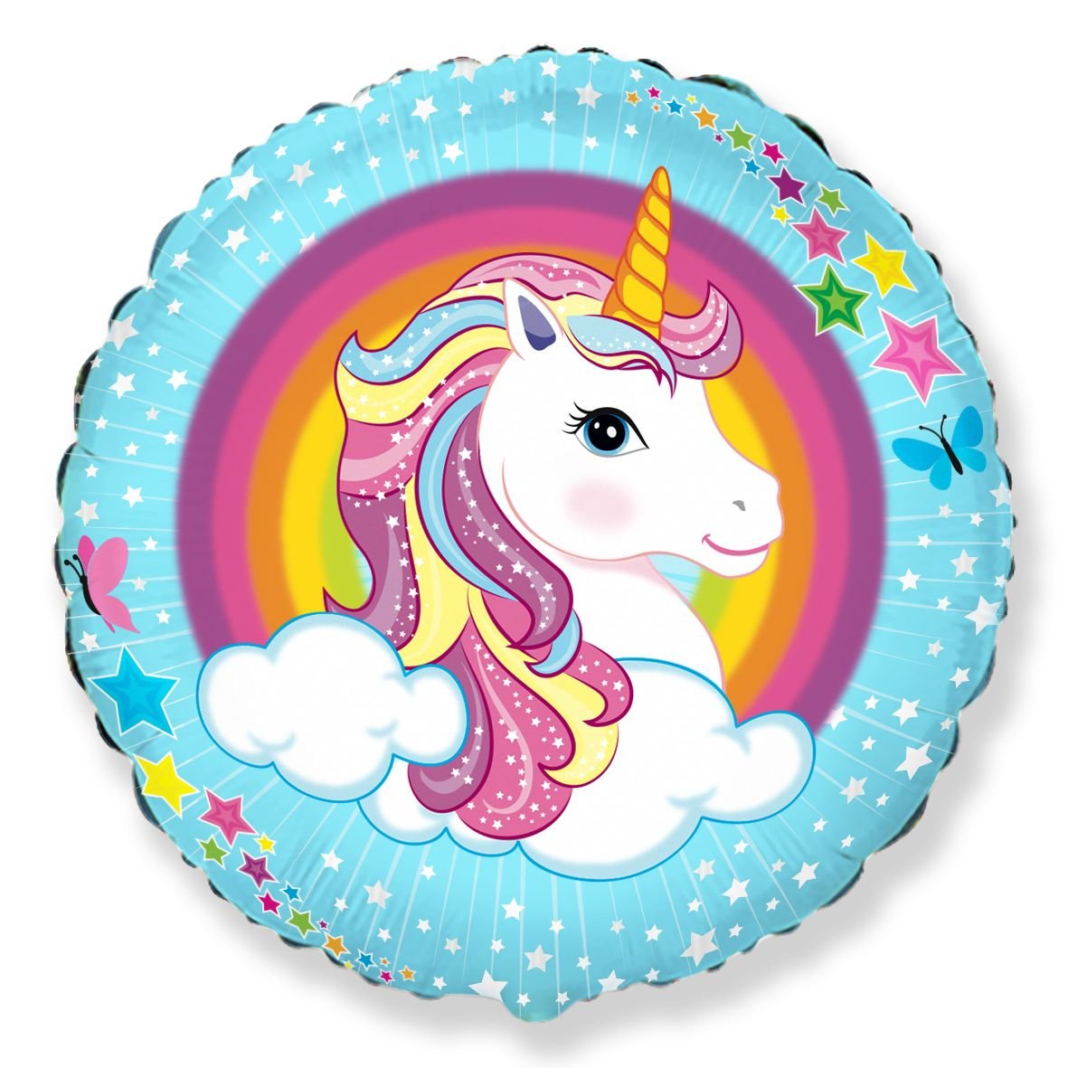 Palloncino tondo unicorno 45 cm