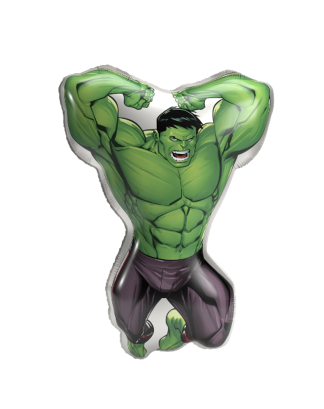 Ballon en aluminium en forme de Hulk, 86 x 68 cm