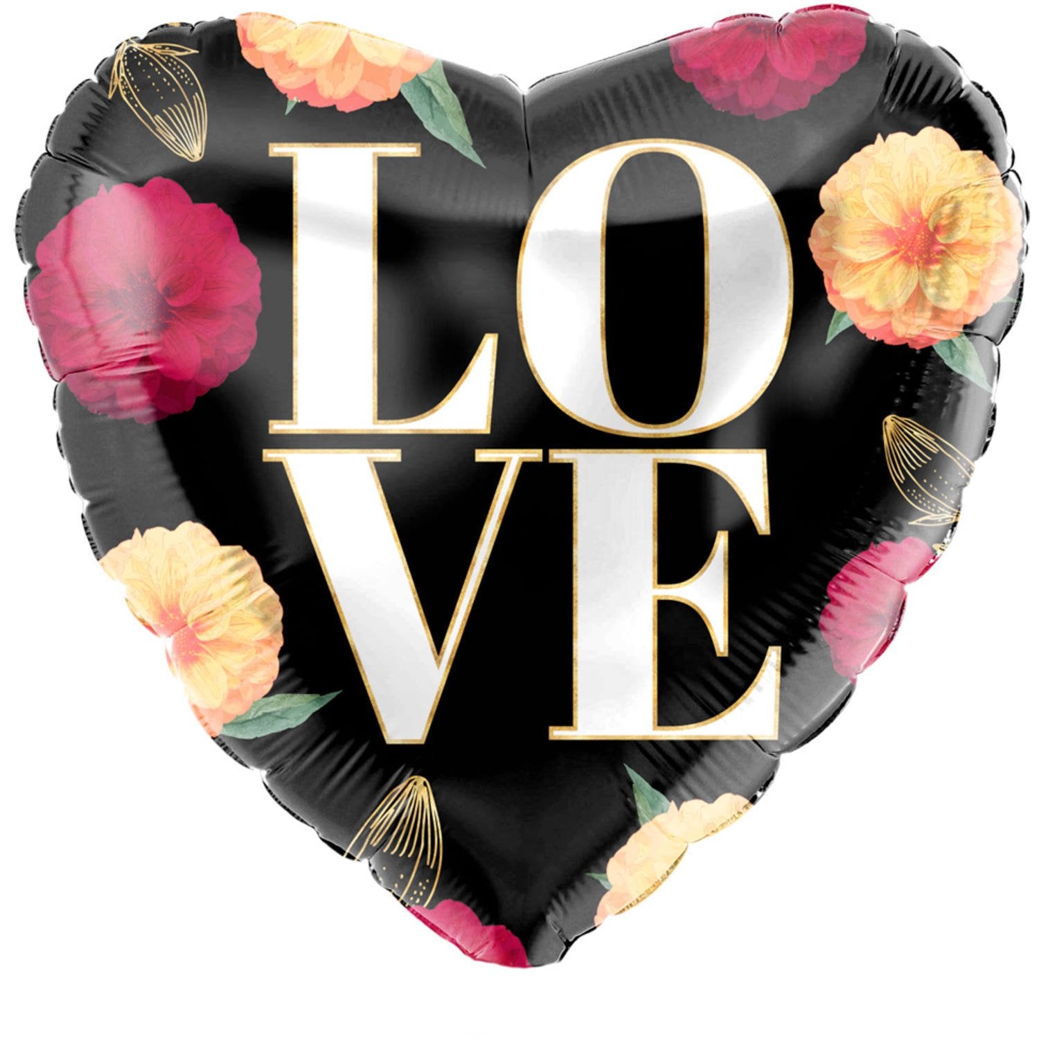 Palloncino di elio Love Flowers 45 cm