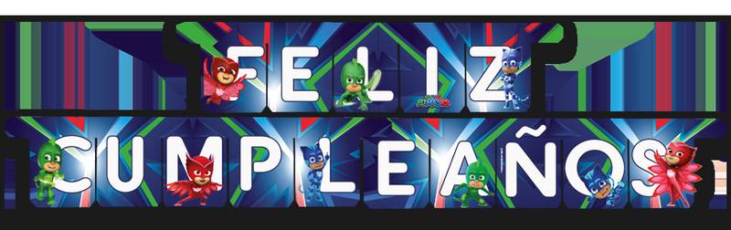 Ghirlanda di buon compleanno (spagnolo) PJ Masks