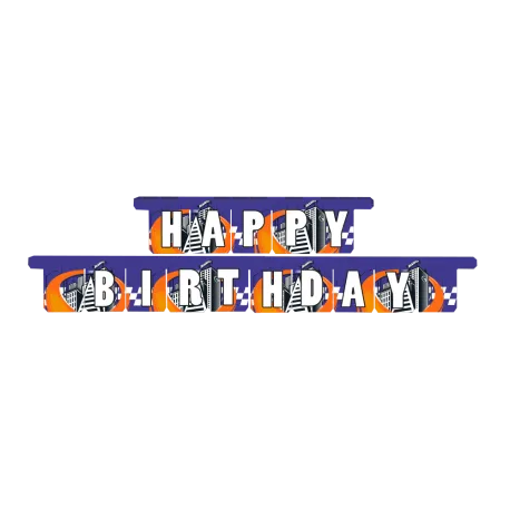 Guirnalda Happy Birthday Hot Wheels