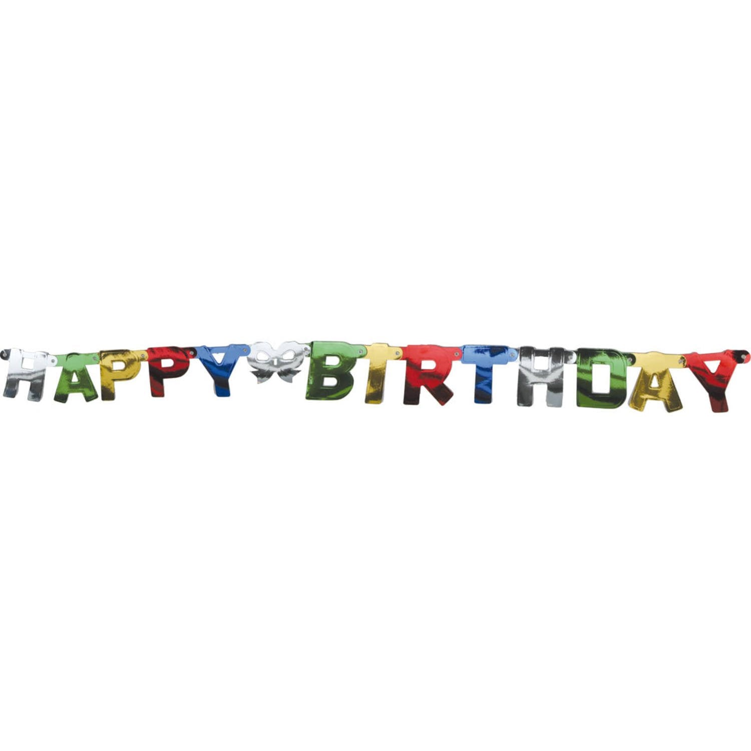Ghirlanda di buon compleanno con nastro