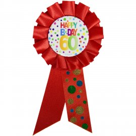 Badge d'anniversaire pour les 60 ans avec des pois