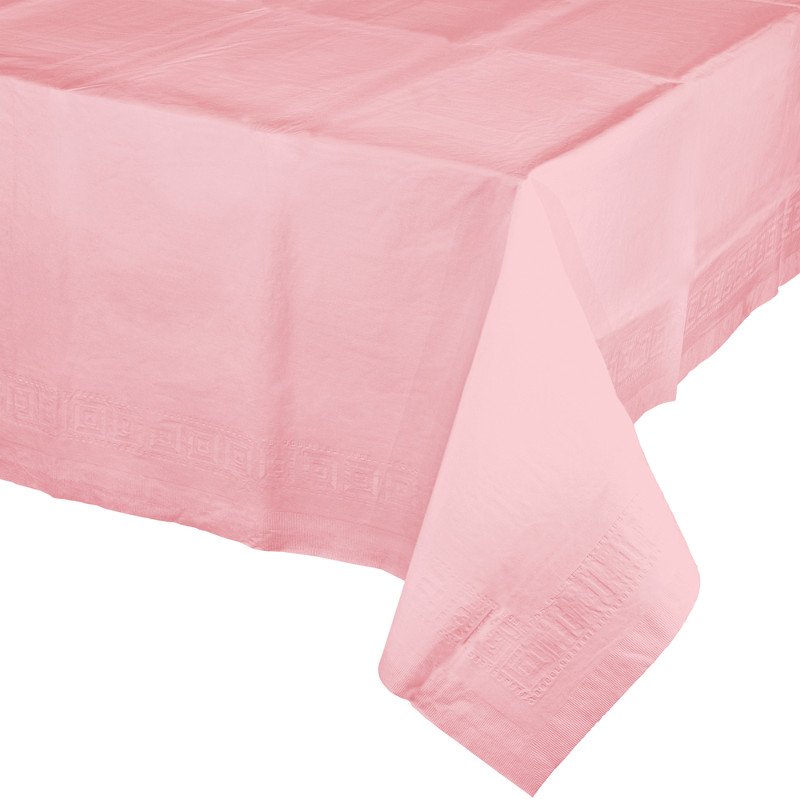 Nappe en papier 120 x 180 cm rose classique