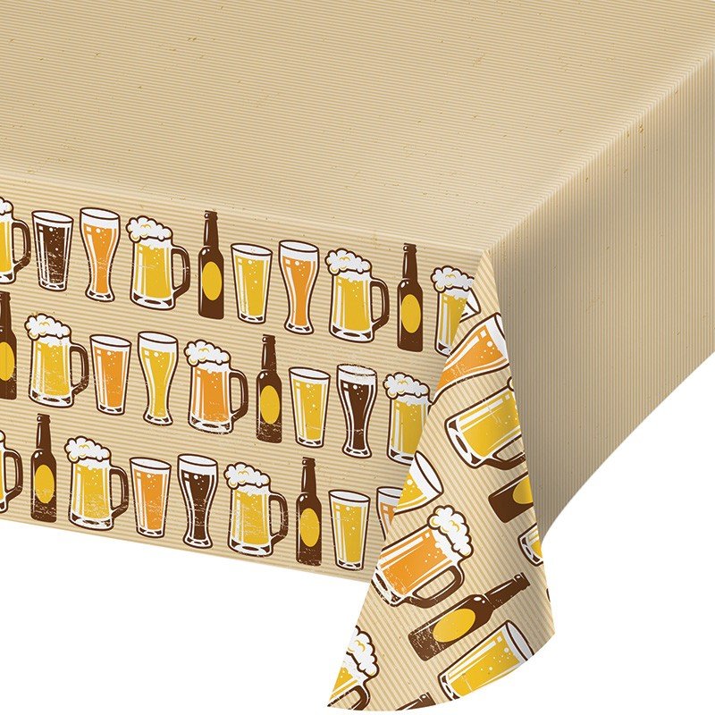 MANTEL DE PLASTICO 259 x 137 CM CHEERS & BEERS