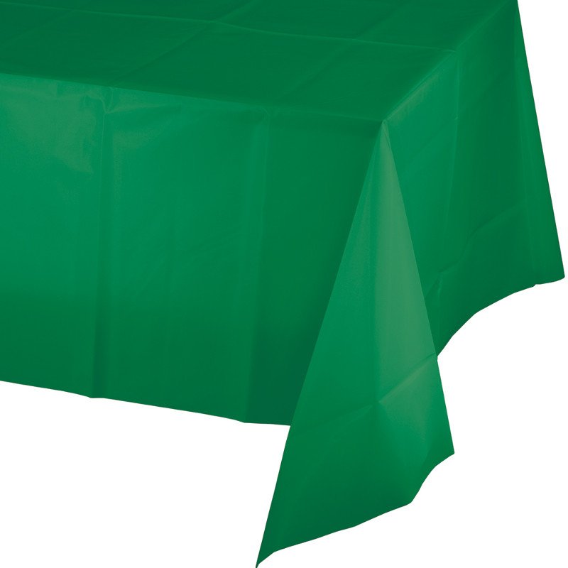 Nappe en plastique extra-mince 274 x 137 cm vert émeraude