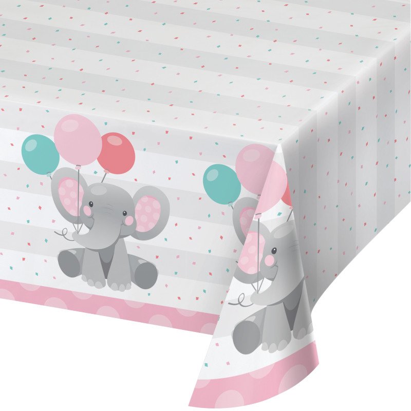 Tovaglia di carta 137 x 259 cm ELEFANTE ROSA