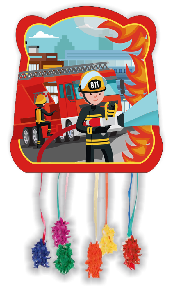 Piñata Flamming Fire 28 x 33 cm