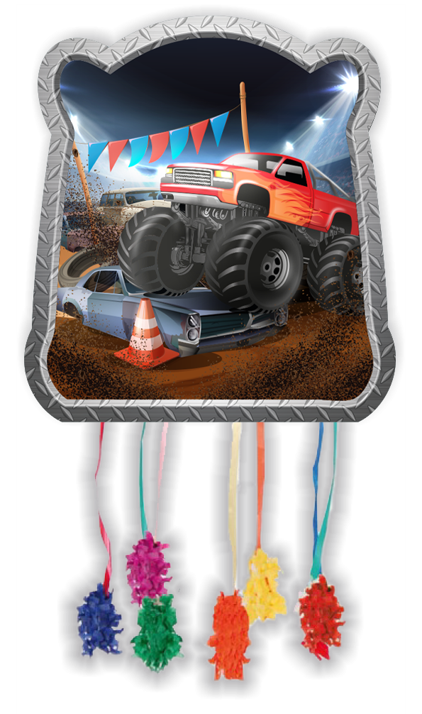 PIÑATA BASIC MONSTER TRUCK 28 x 33 cm