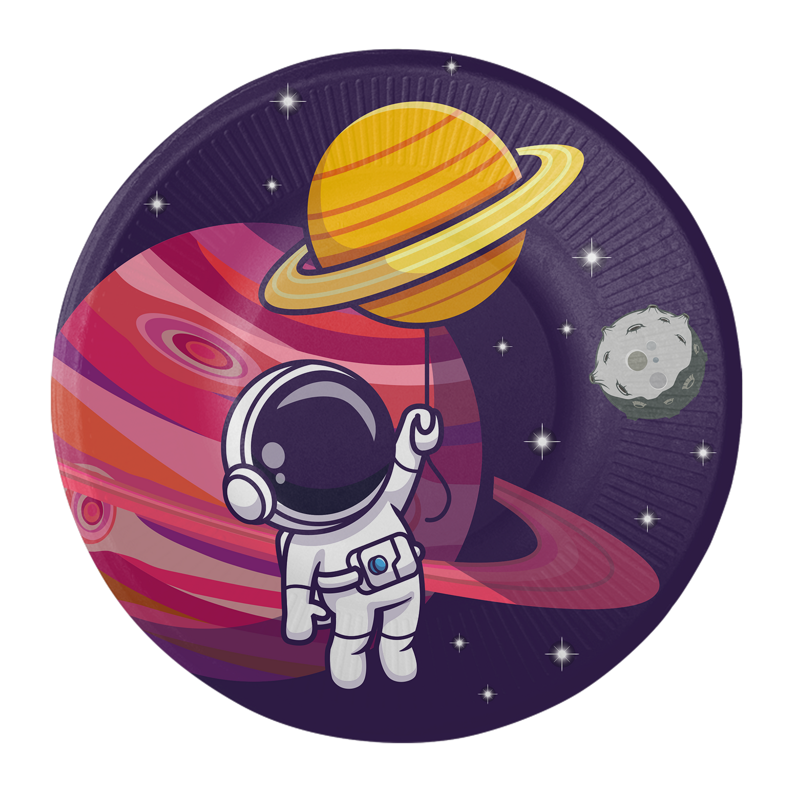 8 PLAQUES 18 CM ASTRONAUTE