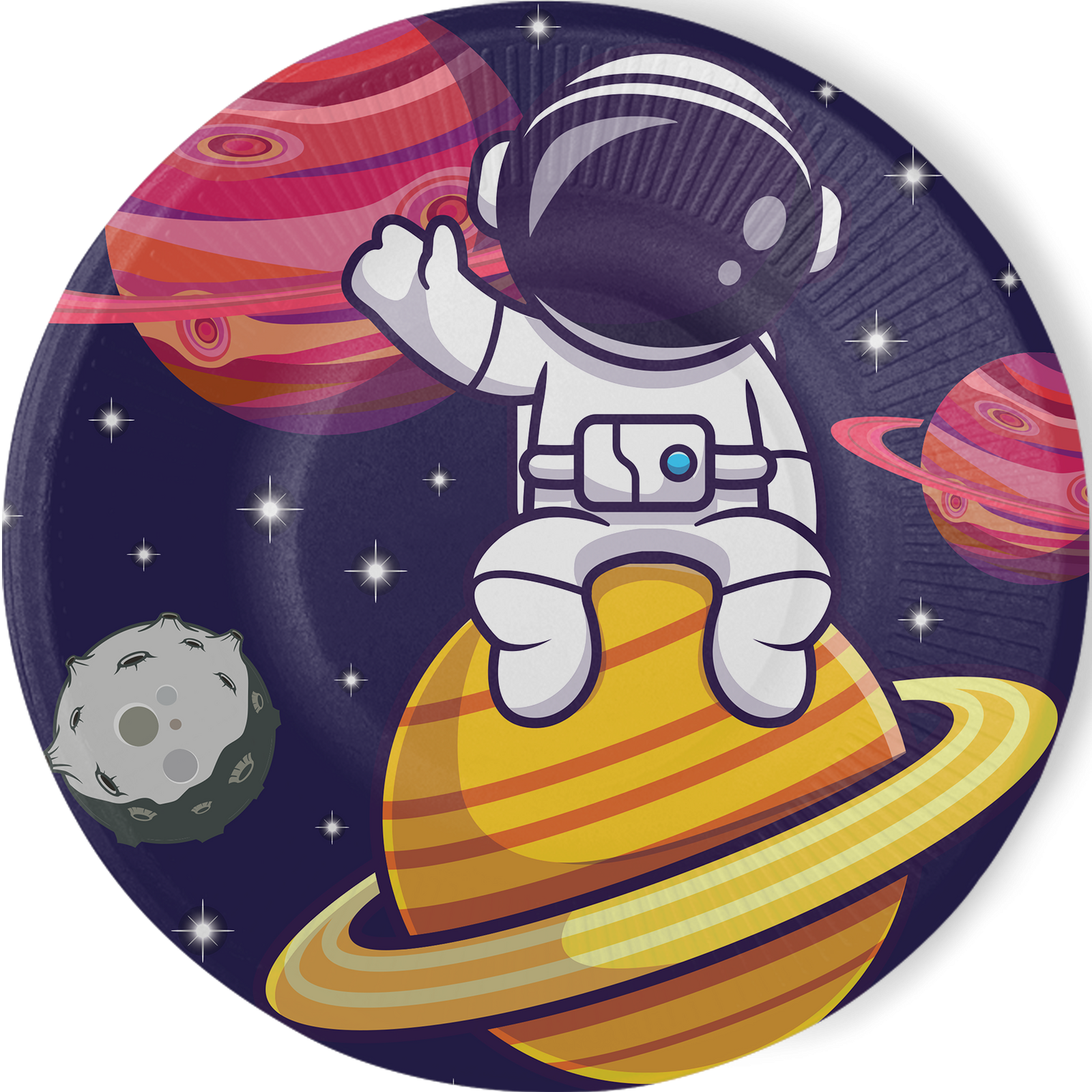 8 PLAQUES 23 CM ASTRONAUTE