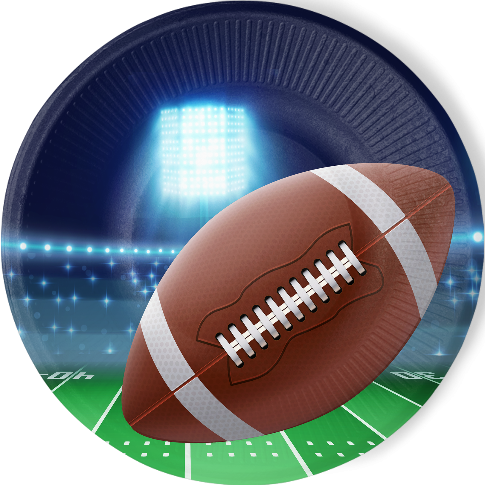 8 Platos 23 cm RUGBY Football Party