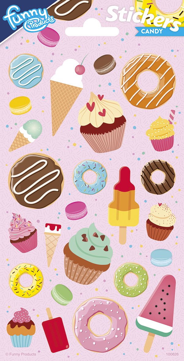 Pegatinas 102 x 200 mm Brillantes Candy Party