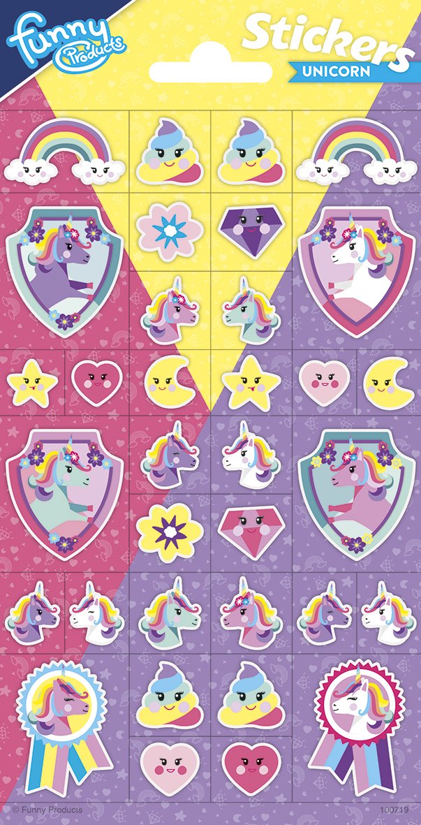 Adesivi glitterati unicorno 102 x 200 mm 5