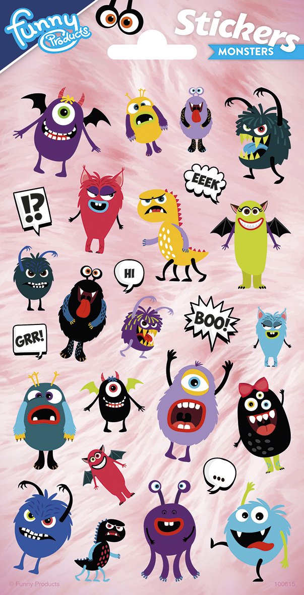 Pegatinas 102 x 200 mm Monsters Party