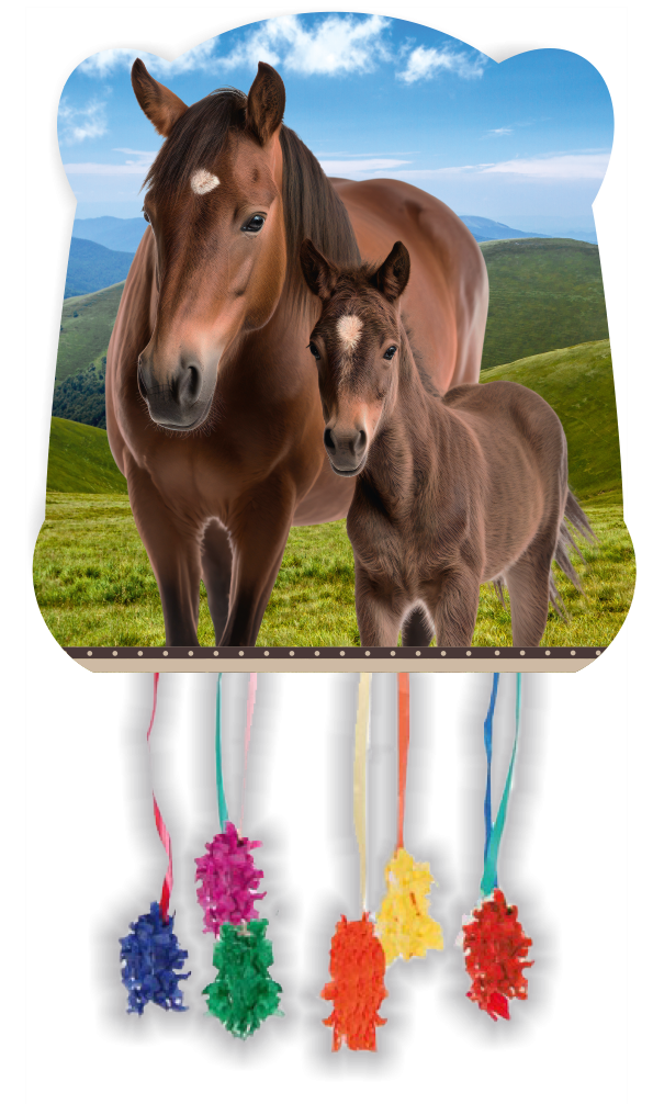 Piñata cavallo e pony 33 x 28 cm