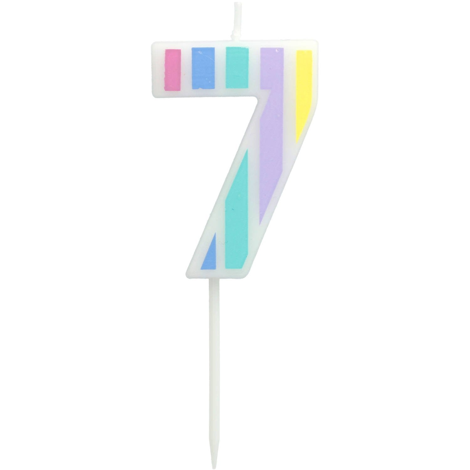 Bougie aux 7 couleurs pastel