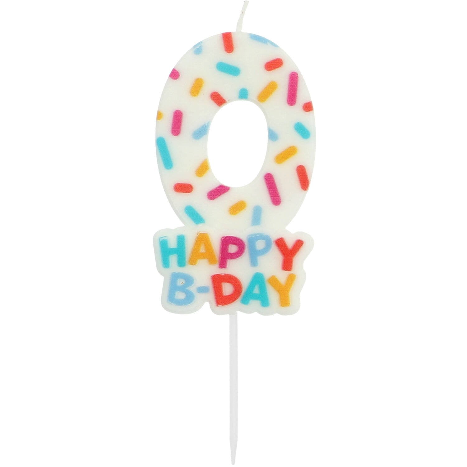 Candela Cozy Sprinkles Numero 0 7 cm