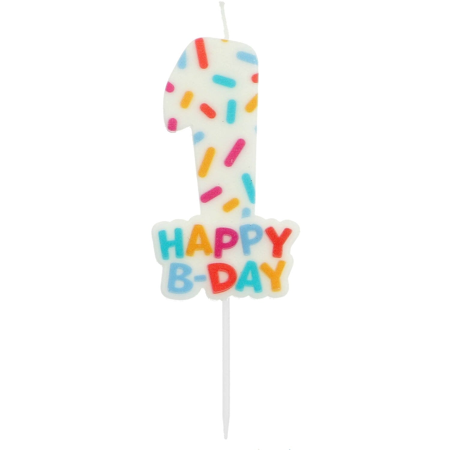 Candela Cozy Sprinkles numero 1 7 cm