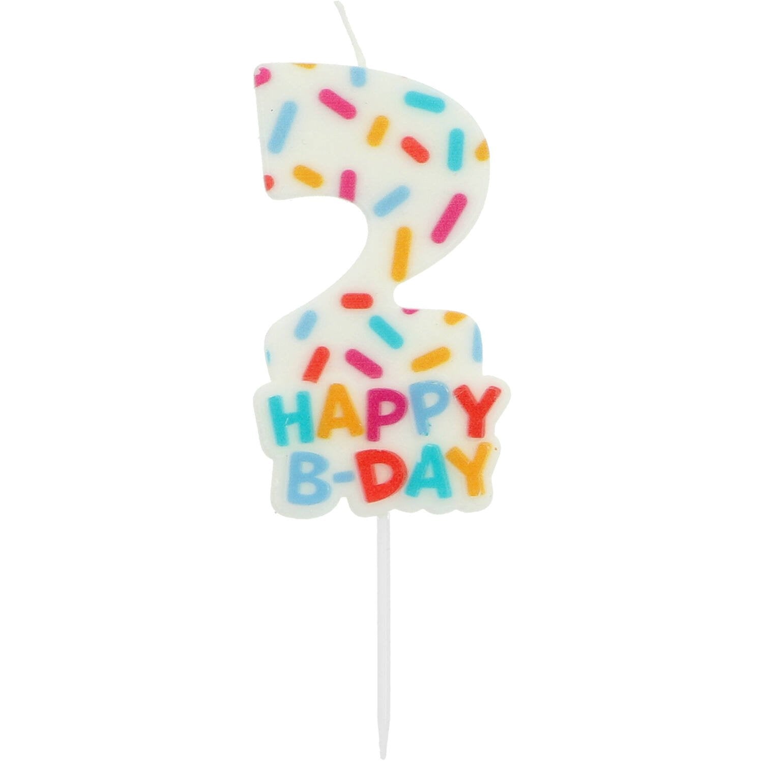 Candela Cozy Sprinkles numero 2 7 cm