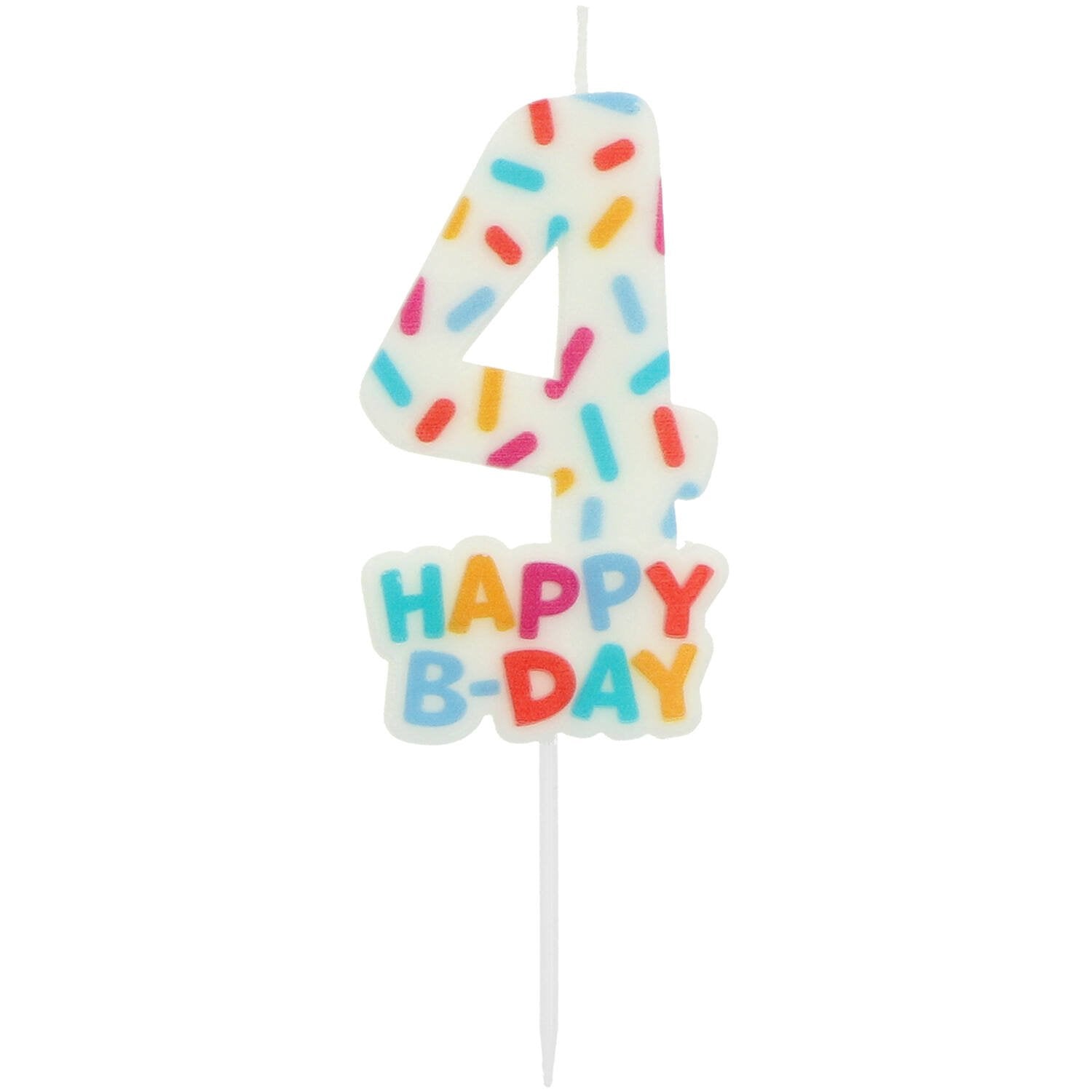 Candela Cozy Sprinkles numero 4 7 cm