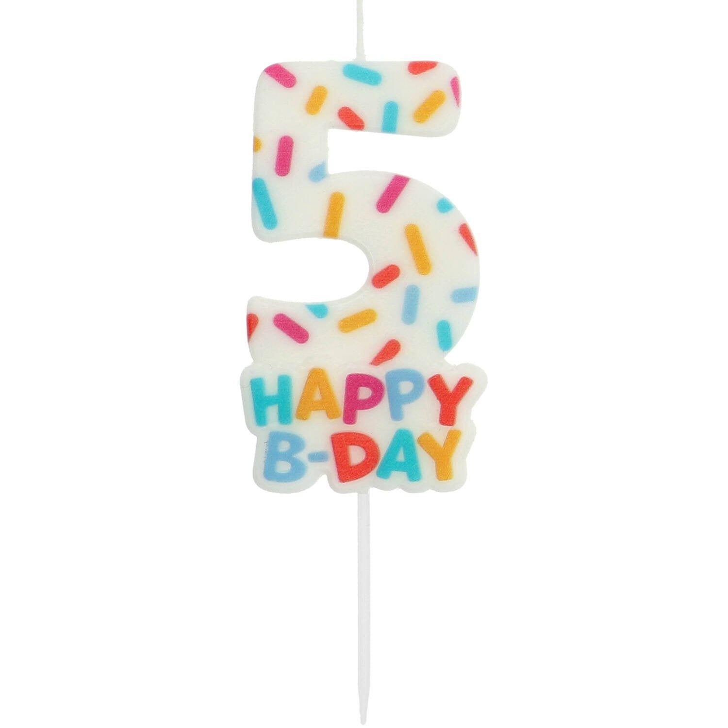 Candela Cozy Sprinkles numero 5 7 cm