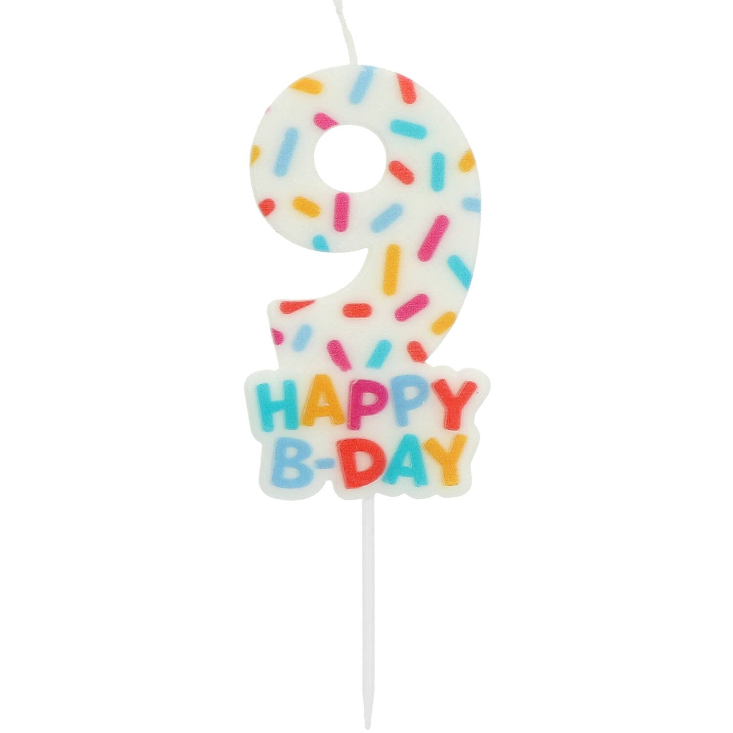 Candela Cozy Sprinkles numero 9 7 cm