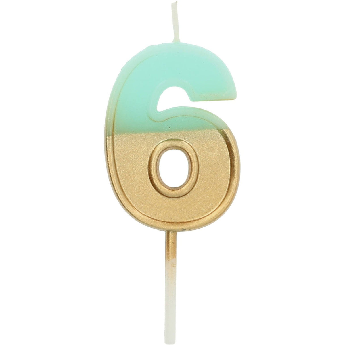 Vela Número 6 De Duas Cores 5 cm