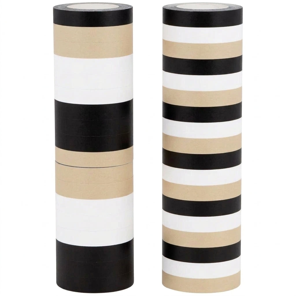 Serpentinas de Papel Elegantes Oro y Negro 4 mm x 4 m - 2 piezas
