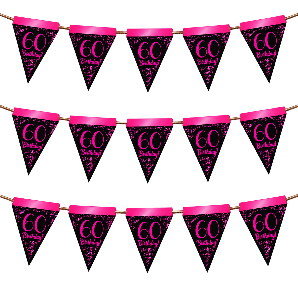 Faixa decorativa Elegant Pink 60 anos 3 m